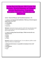 Nursing Bacterial Diseases 2026 Practice Test &NewLine;Questions&colon; Detailed Rationales on Pathogens&comma; &NewLine;Infection Manifestations&comma; Transmission&comma; &NewLine;Prevention&comma; Laboratory Identification&comma; and &NewLine;Clinical Care 