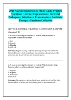 2026 Nursing Bacteriology Study Guide Practice &NewLine;Questions &bull; Answer Explanations &bull; Bacterial &NewLine;Pathogens &bull; Infections &bull; Transmission &bull; Antibiotic &NewLine;Therapy &bull; Specimen Collection