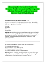 Microbiology for Nurses 2026 Practice Test &NewLine;Questions Detailed Explanations Microorganisms &NewLine;Infectious Diseases Transmission Immunity &NewLine;Infection Control Clinical Review 