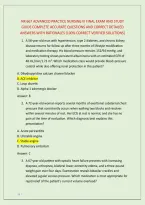 NR 667 ADVANCED PRACTICE NURSING III FINAL EXAM AND STUDY &NewLine;GUIDE COMPLETE ACCURATE QUESTIONS AND CORRECT DETAILED &NewLine;ANSWERS WITH RATIONALES &lpar;100&percnt; CORRECT VERIFIED SOLUTIONS&rpar; 