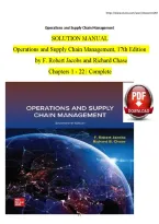 Operations and Supply Chain Management 17th Edition Solutions Manual &ndash; Jacobs & Chase