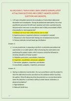 NU 650 EXAM 3 &sol; NU650 EXAM 3 &lpar;NEW UPDATED VERSION&rpar; LATEST &NewLine;ACTUAL EXAM QUESTIONS AND CORRECT ANSWERS &lpar;VERIFIED &NewLine;QUESTIONS AND ANSWERS&rpar;