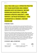Galen NSG 3100 exam 3 OPERATOR PRACTICE &NewLine;TEST EXAM QUESTIONS AND CORRECT &NewLine;ANSWERS WITH RATIONALES&vert; INSTANT &NewLine;DOWNLOAD &lbrack;QUESTION 1-100&rsqb; AND &NewLine;ANSWERS UPDATED 2026&sol;2027 &vert; 100&percnt; &NewLine;VERIFIED &vert; DETAILED RATIONALES &ndash; PASS &NewLine;GUARANTEED A&plus; GRADED &vert; INSTANT DOWNLO