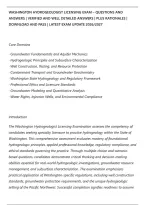 WASHINGTON HYDROGEOLOGIST LICENSING EXAM &ndash; QUESTIONS AND&NewLine;ANSWERS &vert; VERIFIED AND WELL DETAILED ANSWERS &vert; PLUS RATIONALES &vert;&NewLine;DOWNLOAD AND PASS &vert; LATEST EXAM UPDATE 2026&sol;2027