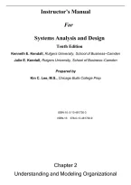 Systems Analysis and Design 10th Edition Solution Manual &ndash; Kendall & Kendall