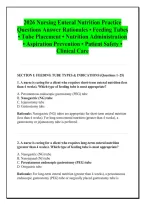 2026 Nursing Enteral Nutrition Practice &NewLine;Questions Answer Rationales &bull; Feeding Tubes &NewLine;&bull; Tube Placement &bull; Nutrition Administration &NewLine;&bull; Aspiration Prevention &bull; Patient Safety &bull; &NewLine;Clinical Care 
