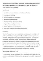 AFAA PFT CERTIFICATION EXAM &ndash; QUESTIONS AND ANSWERS &vert; VERIFIED AND&NewLine;WELL DETAILED ANSWERS &vert; PLUS RATIONALES &vert; DOWNLOAD AND PASS &vert;&NewLine;LATEST EXAM UPDATE 2026&sol;2027