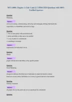 MCS 1000&comma; Chapter 1 &lpar;Unit 1 and 2&rpar; &vert; UPDATED Questions with 100&percnt;&NewLine;Verified Answers