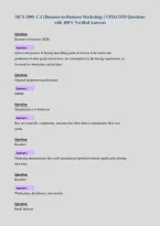 MCS 1000&colon; C&period;5 &lpar;Business-to-Business Marketing&rpar; &vert; UPDATED Questions&NewLine;with 100&percnt; Verified Answers