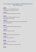 Mera Customer Service Screening Pre-Test &vert; UPDATED Questions with&NewLine;100&percnt; Verified Answers