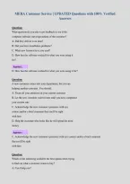 BUNDLE FOR MERA Customer Service EXAMS with  UPDATED Questions and 100&percnt; Verified Answers