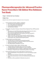 Pharmacotherapeutics for Advanced Practice Nurse Prescribers 5th Edition Test Bank &ndash; Woo & Robinson