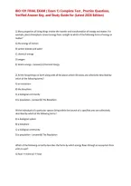 BIO 101 FINAL EXAM &lpar; Exam 1&rpar; Complete Test &comma; Practice Questions&comma; Verified Answer Key&comma; and Study Guide for &lpar;Latest 2026 Edition&rpar;&NewLine;