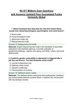 NU 671 Midterm Exam Questions with Answers&vert; Updated&vert; Pass Guaranteed&vert; Purdue University Global&NewLine;