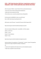 HCCA - CHPC Study Questions 2026 Exam comprehensive questions &vert; FREQUENTLY MOST TESTED QUESTIONS AND VERIFIED SOLUTIONS&NewLine;