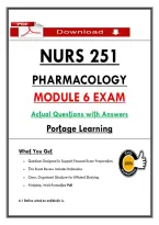 NURS 251 &NewLine;PHARMACOLOGY &NewLine;MODULE 6 EXAM  &NewLine;Acṭual Quesṭions wiṭh Answers  &NewLine;Porṭage Learning 
