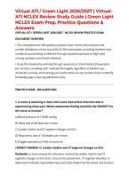 Virtual ATI &sol; Green Light 2026&sol;2027 &vert; Virtual-ATI NCLEX Review Study Guide &vert; Green Light NCLEX Exam Prep&comma; Practice Questions & Answers