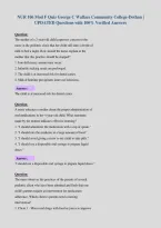 NUR 106 Mod F Quiz George C Wallace Community College-Dothan &vert;&NewLine;UPDATED Questions with 100&percnt; Verified Answers&NewLine;