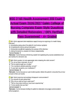 NSG 3160 Health Assessment Exam 1  300 Actual Exam 2026&sol;2027 Galen College of Nursing Complete Exam-Style Questions with Detailed Rationales &vert; 100&percnt; Verified &vert; Pass Guaranteed &ndash; A&plus; Graded