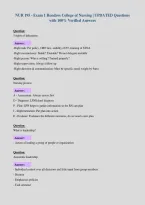 BUNDLE FOR NUR 195 EXAMS with  UPDATED Questions and 100&percnt; Verified Answers