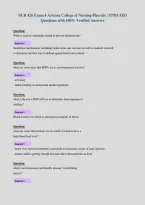 NUR 426 Exam 4 Arizona College of Nursing-Phoenix &vert; UPDATED&NewLine;Questions with 100&percnt; Verified Answers