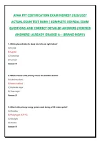 AFAA PFT Certification Exam Questions and Correct Answers with Rationales &vert; Complete Package Bundle