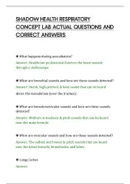 SHADOW HEALTH RESPIRATORY&NewLine;CONCEPT LAB ACTUAL QUESTIONS AND&NewLine;CORRECT ANSWERS