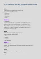 NURS 171 Exam 1 NCLEX &vert; UPDATED Questions with 100&percnt; Verified&NewLine;Answers
