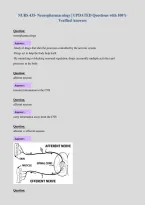 NURS 435- Neuropharmacology &vert; UPDATED Questions with 100&percnt;&NewLine;Verified Answers