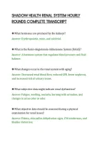 SHADOW HEALTH RENAL SYSTEM HOURLY&NewLine;ROUNDS COMPLETE TRANSCRIPT
