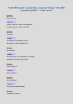 NURS 1871 exam 1 Columbus State Community College &vert; UPDATED&NewLine;Questions with 100&percnt; Verified Answers