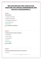 IBEC ELECTROLYSIS FINAL EXAM &vert;ACTUAL QUESTIONS AND VERIFIED ANSWERS&vert;BRAND NEW 2026-2027 UPDATE&vert;GRADED A&plus;