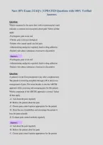 Nurs 1871 Exam 2 EAQ's &vert; UPDATED Questions with 100&percnt; Verified&NewLine;Answers