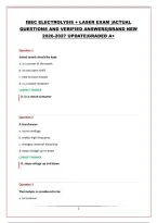 IBEC ELECTROLYSIS &plus; LASER EXAM PACKAGE &vert;ACTUAL QUESTIONS AND VERIFIED ANSWERS&vert;BRAND NEW 2026-2027 UPDATE&vert;GRADED A&plus;