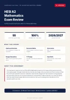 HESI A2 Mathematics Exam Review 2026&sol;2027 &ndash; Questions and Answers &vert; 100&percnt; Verified &vert; Latest Version &vert; Complete Verified Answers &ndash; Pass Guaranteed &ndash; A&plus; Graded 