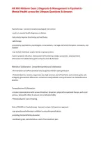 NR 605 Midterm Exam &vert; Diagnosis & Management in Psychiatric-Mental Health across the Lifespan Questions & Answers&NewLine;
