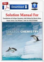 Solution Manual For Foundations of College Chemistry&comma; 16th Edition By Morris Hein&comma; Susan Arena&comma; Cary Willard &vert; Isbn No&colon; 9781119798408