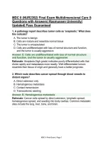 MDC III Exams 1&comma;2&comma;3 & Final Exam &lpar;RASMUSSEN&rpar; QUESTIONS AND CORRECT ANSWERS&vert; LATEST UPDATE