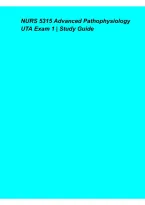 NURS 5315 Advanced Pathophysiology UTA Exam 1 Study Guide 2026&ndash;2027 &ndash; Key Concepts&comma; Disease Processes&comma; Practice Questions & Exam Review
