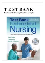 FUNDAMENTALS OF NURSING 10th EDITION BY TAYLOR TEST BANK COVERING ALL CHAPTERS ALL ANSWERS PROVIDED &period;