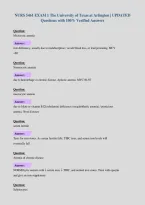 NURS 5461 EXAM 1 The University of Texas at Arlington &vert; UPDATED&NewLine;Questions with 100&percnt; Verified Answers&NewLine;