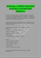 NR449 Quiz 2 VERIFIED QUESTIONS&NewLine;& DETAILED EXPLANATIONS&NewLine;GRADED A&plus;