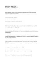 BCOT WEEK 1 Test Questions and Answers