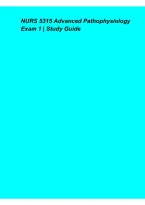 NURS 5315 Advanced Pathophysiology Exam 1 &ndash; Study Guide &vert; Comprehensive Review of Key Concepts & Exam Preparation