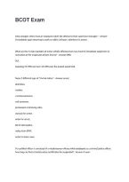 BCOT Exam Questions with Correct and Verified Answers