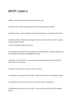 BCOT- Exam 2 Questions with Correct Answers