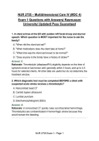 NUR 2755 &ndash; Multidimensional Care IV &lpar;MDC 4&rpar;&NewLine;Exam 1 Questions with Answers&vert; Rasmussen University&vert; Updated&vert; Pass Guaranteed&NewLine;