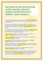 STSC Practice Exam 2026-2027 &vert; Questions & Verified Answers