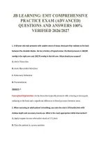 EMT EXAM PACKAGE DEAL 100&percnt; VERIFIED 2026&sol;2027