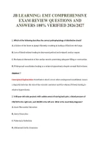 EMT EXAM PACKAGE DEAL 100&percnt; VERIFIED 2026&sol;2027